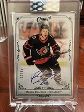 2020-21 Upper Deck Clear Cut Brady Tkachuk Auto 15/25