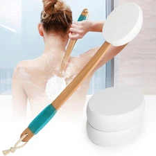 17.5in Long Lotion Applicator Back Bath Brush Body Tanning Skin Cream Or Lotions
