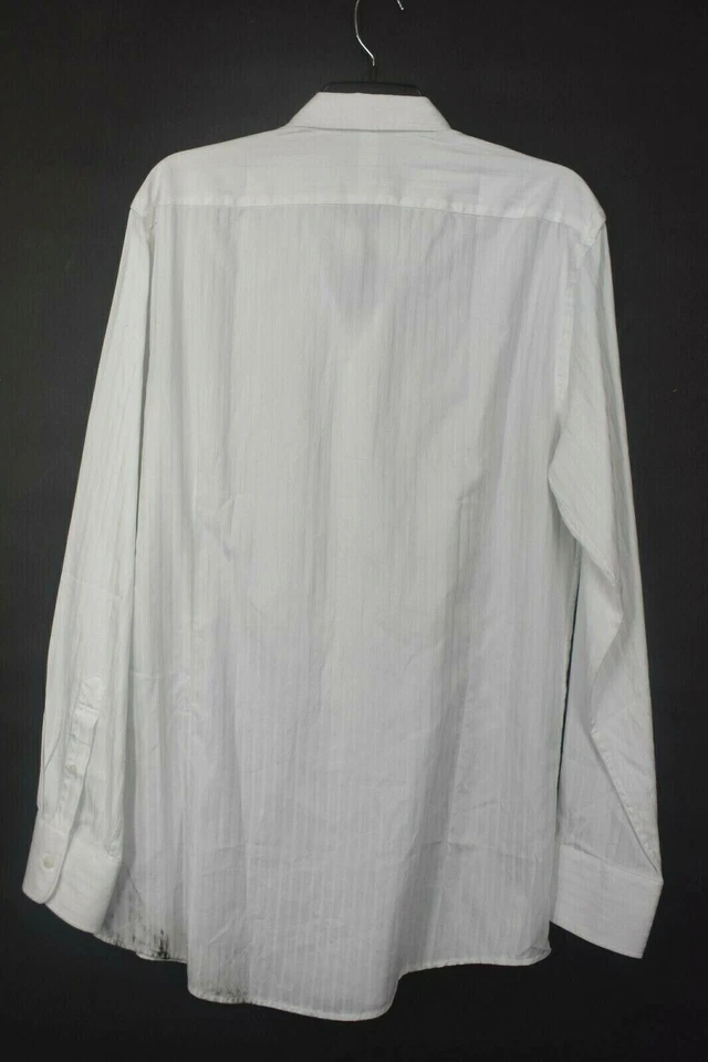 Tiger Of Sweden Mens Fridolf Extra Slim Fit Tonal Stripe Dress Shirt Cotton 16.5 - Image 2 of 4