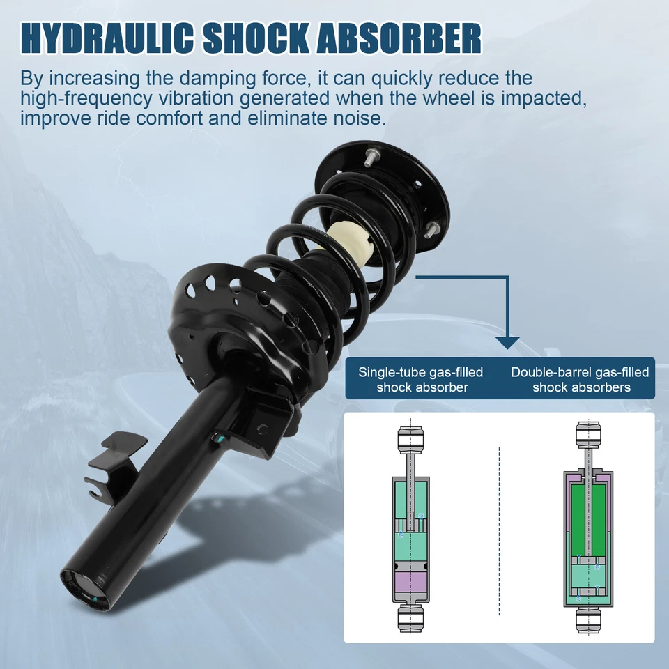 2PCS Front Complete Struts Shocks Springs For Volvo S60 2011-2019 V60 2015-2019 - Image 4 of 4