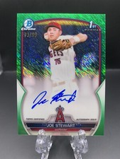 2023 Bowman Chrome 1st Joe Stewart On Card Auto /99 Green Shimmer