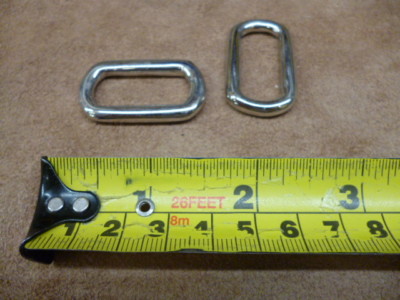 30 mm 1-1/4 Zoll Quadrat D Schwer Massiv Chrom Finish Hundehalsband Dees Basteln Tasche UB1