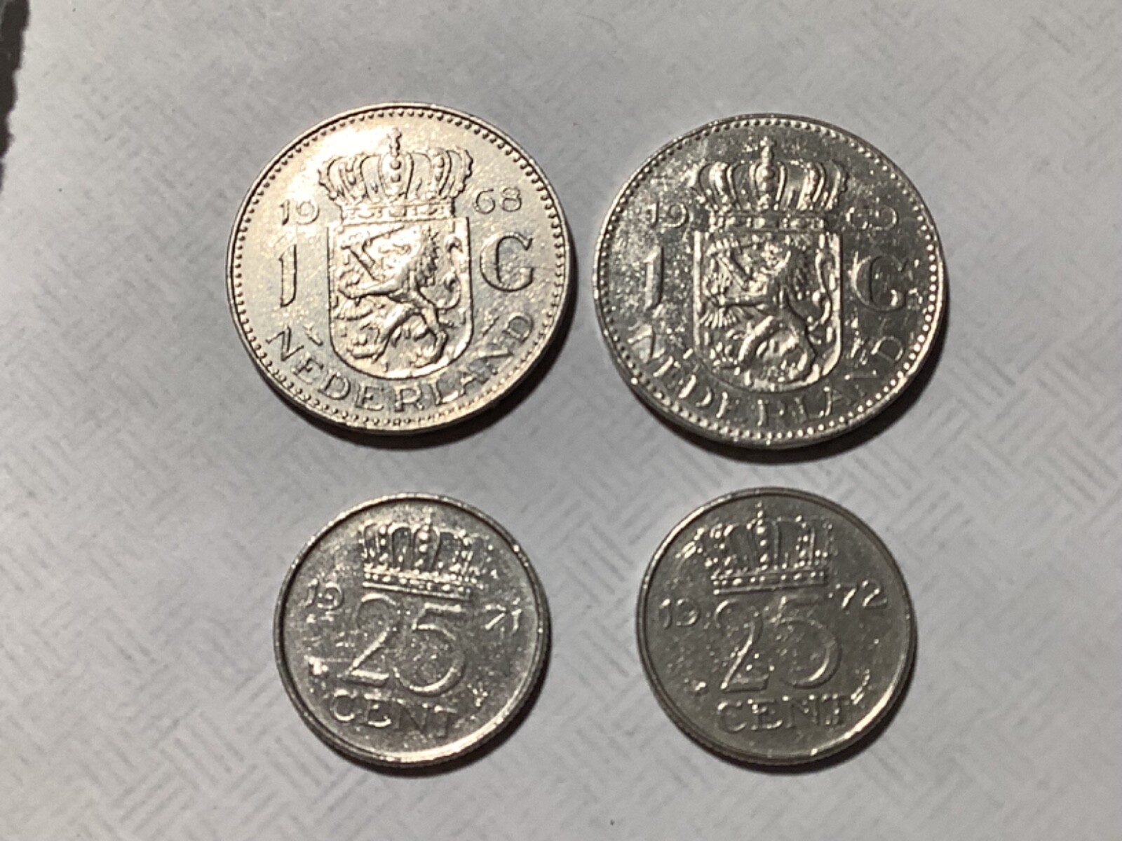 Lot of 4 Netherlands Coins-Circulated as shown 
