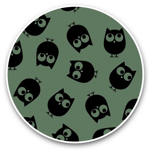 2 x Vinyl Stickers 20cm - Green Owl Print Bird Wild Forest #45229 - 第 1/8 張圖片