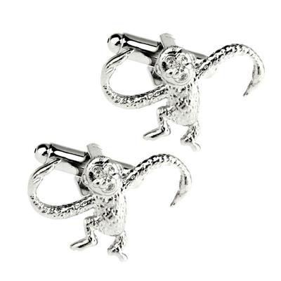 MONKEY CUFFLINKS Swinging Barrel Full of Monkeys w GIFT BAG Fathers Day Wedding
