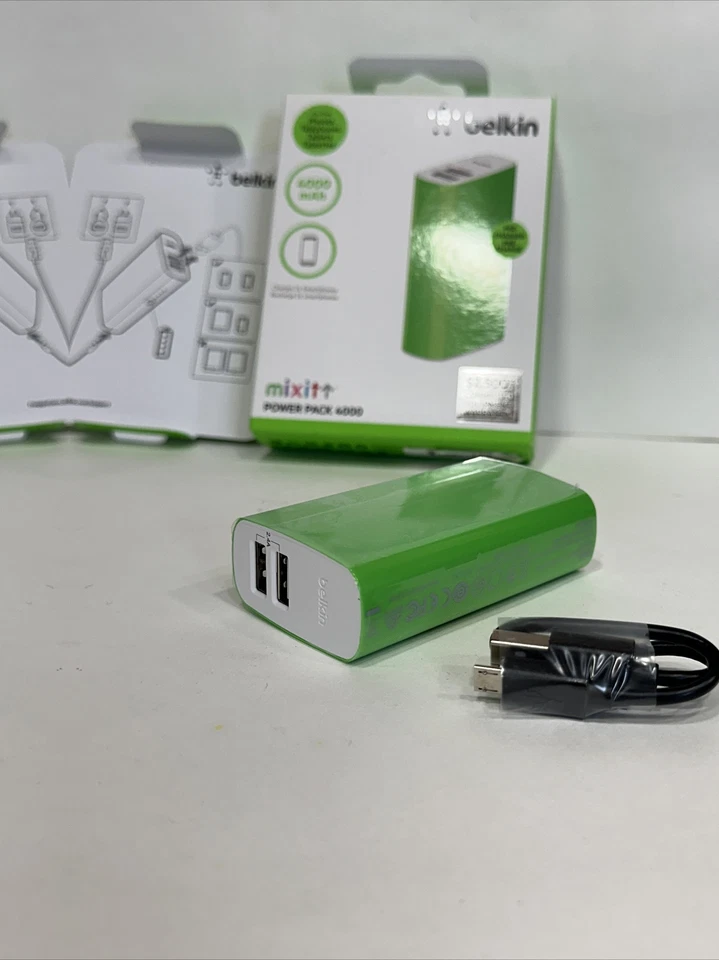 Belkin Mixit Power Pack 4000mAh Cargador Portátil Doble USB con Cable Micro USB Foto 3 de 4