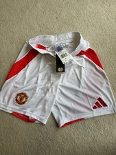 Manchester United 24/25 Adidas Home Soccer Shorts NWT Small Man Utd MUFC