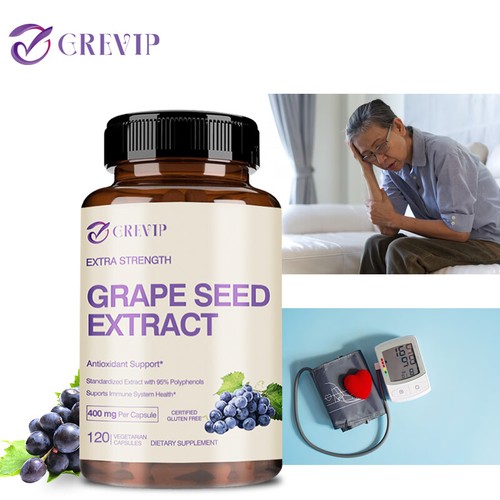 Grape Seed Extract 400mg - 95% Polyphenols - Cardiovascular Health, Antioxidant