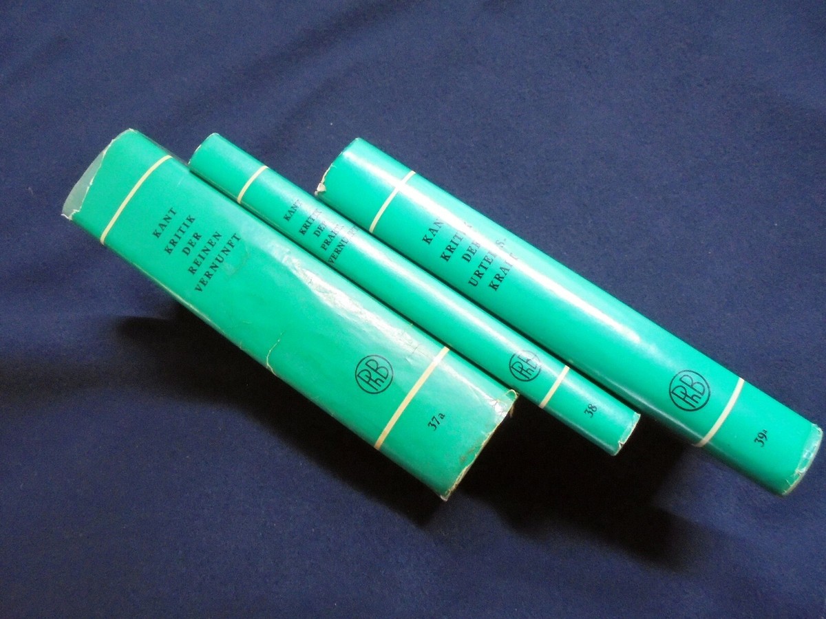 SET OF 3: PHILOSOPHISCHE BIBLIOTHEK: IMMANUEL KANT~NRS 37A/38/39A