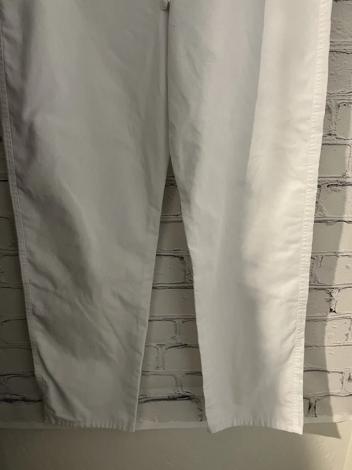 Брюки Barco белые скраб на шнурке прямые женские размер Small - Изображение 3 из 4