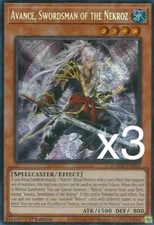 3X Yugioh Avance, Swordsman of the Nekroz BLMM-EN024 1st Edition Secret Rare NM