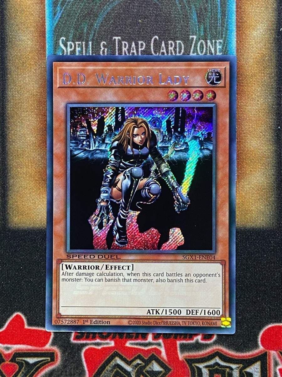 Yugioh D.D. Warrior Lady SGX1-ENE04 Secret Rare 1st Edition Speed
