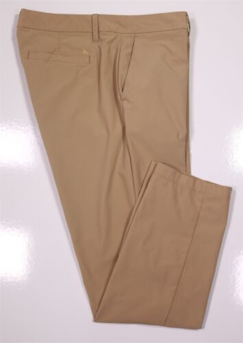 Untuckit Straight Solid Tan Flat Front Tech Chance