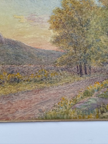 RICHARD BUCKNER GRUELLE PAINTING ANTIQUE LISTED INDIANA SUNSET IMPRESSIONISM - Picture 14 of 22