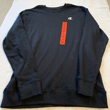 New Champion Men  s French Terry Sweatshirt Black Medium Mens USA