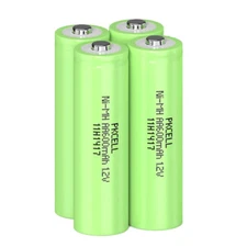 4 Pcs Rechargeable AA Batteries Ni-MH AA 1.2v 600mAh Ni-MH Batteries PKCELL US