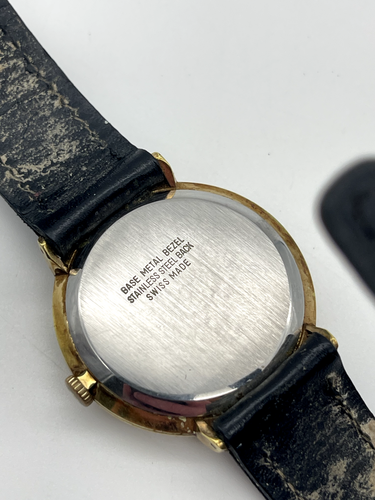 Swiss Emperor 17 Jewels Herren Vintage Datum Uhr Handaufzug Gold P funktioniert - Bild 2 von 3