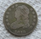 New Listing1819 25C Capped Bust Silver Quarter Rare Key Date Vg + Cleaned