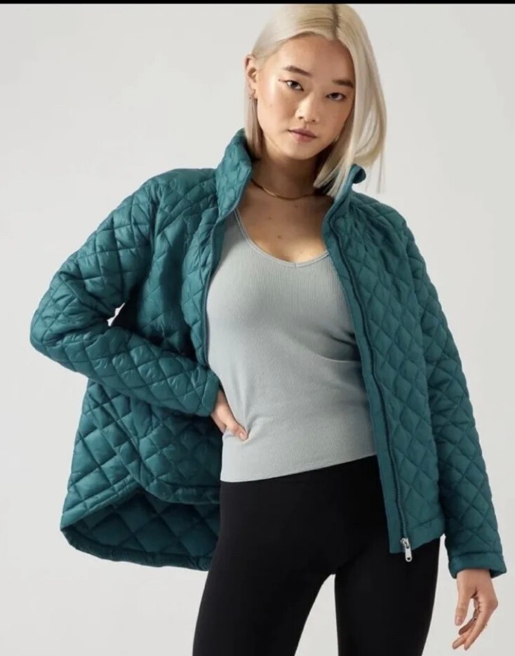 Veste Matelassée Athleta Whisper Verte - Taille 3X - Neuve Avec étiquettes - Femme
