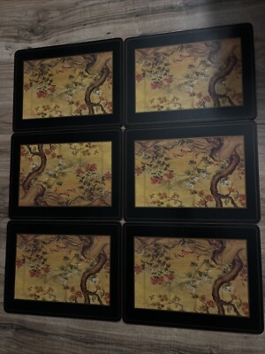 6 Vtg Pimpernel Chinese Screen Motif (Chinoiseri) Placemats