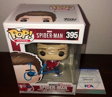 Jake Johnson Spiderman Gamerverse #395 Peter Parker Voice Signed Funko PSA E2