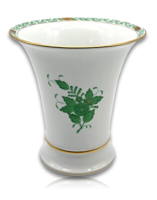 Herend 6437 AV - Trompetenvase Vase - Porzellan - Apponyi Green Handbemalt
