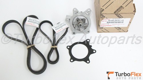 Scion xA xB 2004-2006 Water Pump Drive Belt Kit Genuine 90916-02705 90916-02711 - Picture 7 of 7