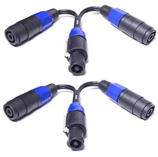 CESS-132 Speakon Splitter Cable Speak-on Break Out for Speaker Cable 2 Pack 1...