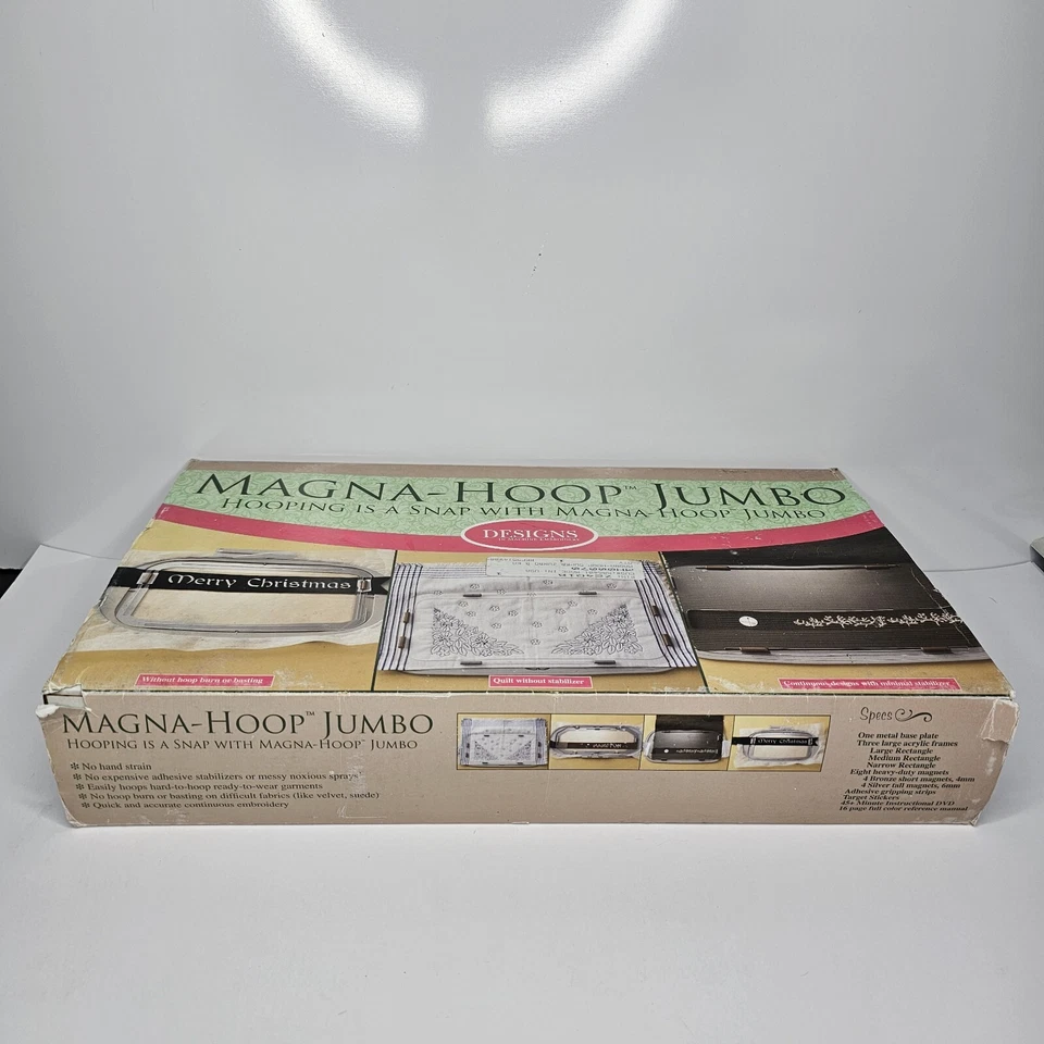 Magna-Hoop Jumbo A-SJ 7" x 12" for Baby Lock Brother  Machine Embroidery Hoop - Image 4 of 4