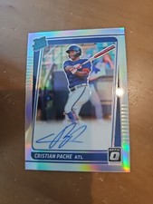 Cristian Pache 2021 DONRUSS OPTIC RATED ROOKIE HOLO AUTO #RRS-CP ATLANTA BRAVES!