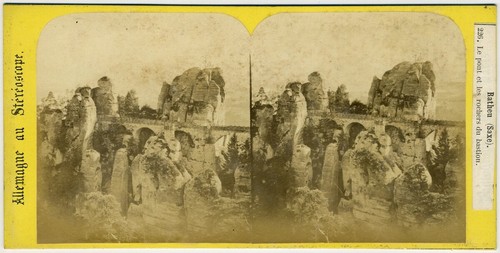 Stéréo Jacob circa 1870. Amélie-les-Bains Pyrénées-Orientales Cascade d