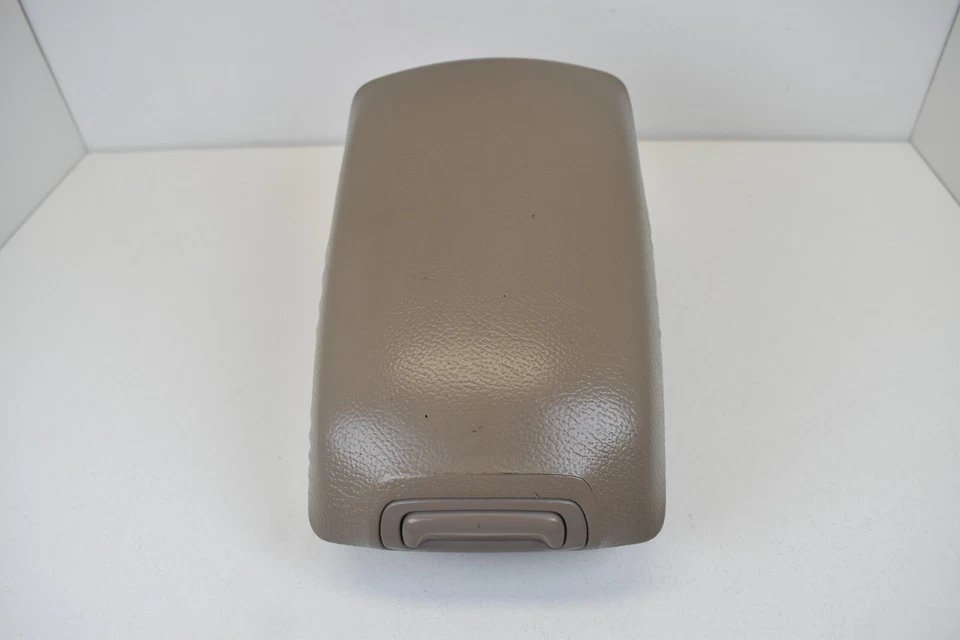 2007-2009 Kia Spectra Center Console Beige Leather Armrest Lid Storage OEM - Image 2 of 4