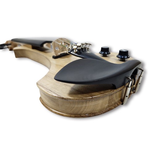 5 String Electric Violin 4/4 Ebony Fittings Solid Wood Violin with Case Bow - Picture 9 of 11
