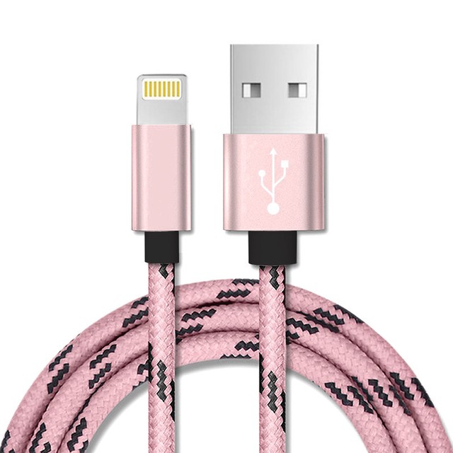 3/3/10 FT Pink Heavy Duty Lighting USB Cable Cord Charger For Apple
