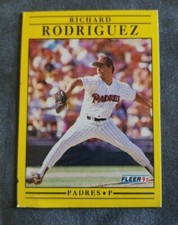 1991 Fleer San Diego Padres Baseball Card #541 Richard Rodriguez Rookie