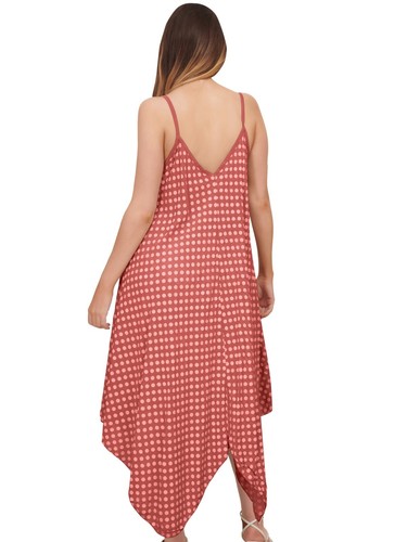 Maxi vestido de verano italiano con tirantes estampado de playa con cuello en V sin mangas para mujer - Imagen 55 de 253