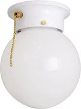 510040 Traditional 1-Light Indoor Ceiling Flush Mount Dimmable Globe Light Opal 