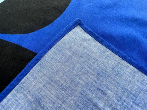 Vintage Marimekko Kaivo Fabric Tablecloth, Blue Geometric Curtain / Wall Hanging - Picture 7 of 7