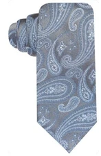 $59.50 Ryan Seacrest Distinction Men's Grove Paisley Silk Necktie, Blue