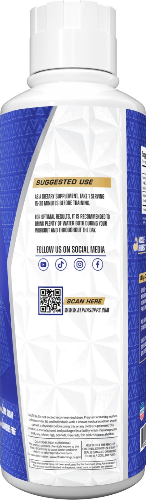 Alpha Supps Glycerol Liquid Muscle Pump Formula Increase Hydration Volume 31 Svg