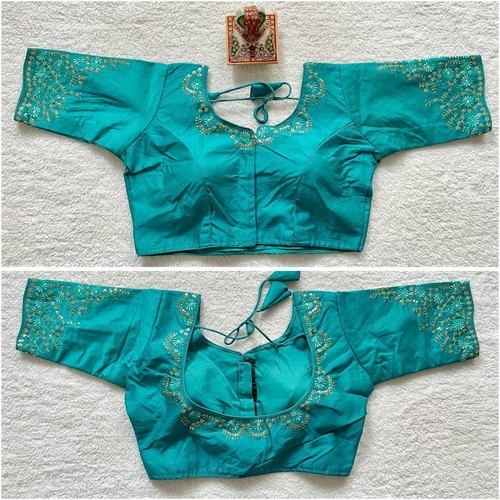 Saree Blouse Readymade Designer Sari Choli Indian Party Wear Bollywood Dress - Bild 13 von 13