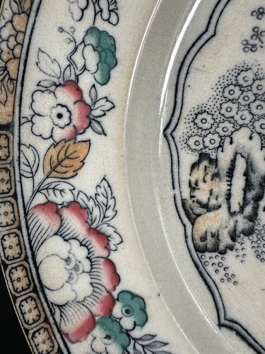 Antique Hope And Carter (H&C) Tea House Pattern Garden Scene Dinner 10” - Picture 6 of 10