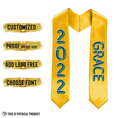 Graduation Stole, Customized, stole graduation custom, Ribbon Class of 2022