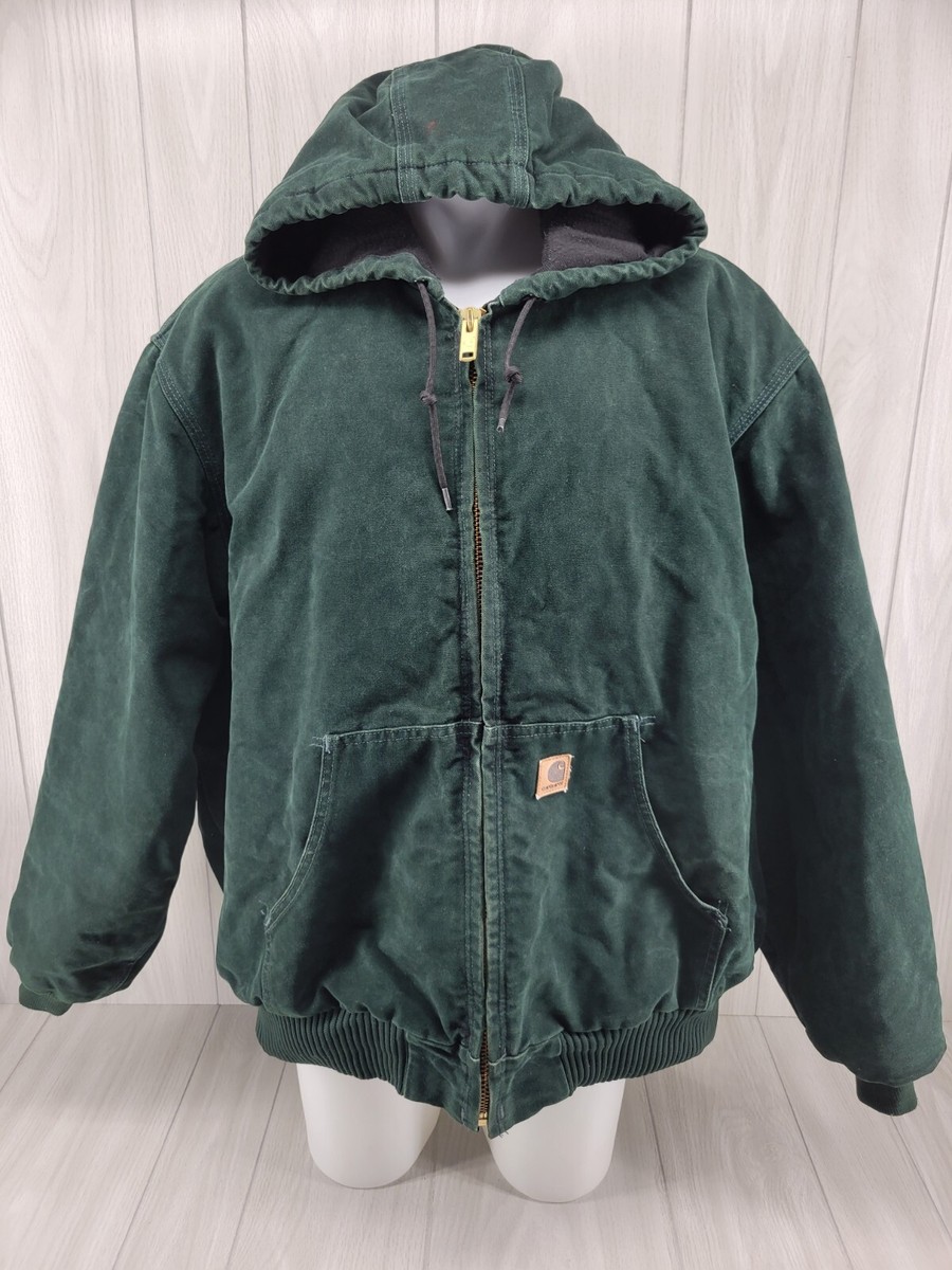 Carhartt J130 SPC Green Hooded Duck Canvas 3XL Zip Quilt Carhartt J130 SPC Green Hooded Duck Canvas 3XL Zip Quilt