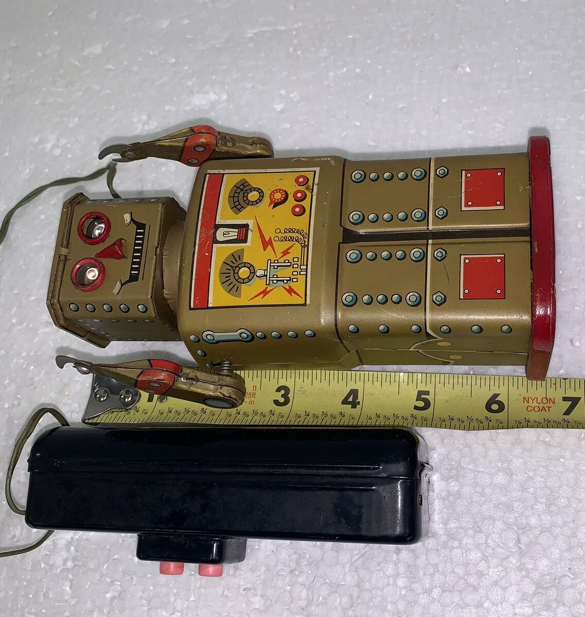 1950s Tin Japan Linemar Golden Remote Control Robot Gold 1950s Tin Japan Linemar Golden Remote Control Robot Gold