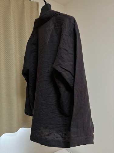 HOMME PLISSE ISSEY MIYAKE Shirt Jacket Dark Brown Size M Used Free Shipping - Picture 4 of 7