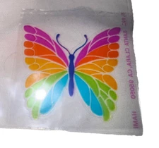 Hambly Studios Prismatic Glitters Shimmers Bright Rainbow Butterfly Sticker 80's