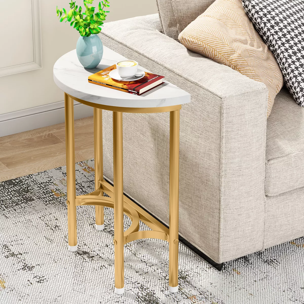 Small gold 2024 accent table