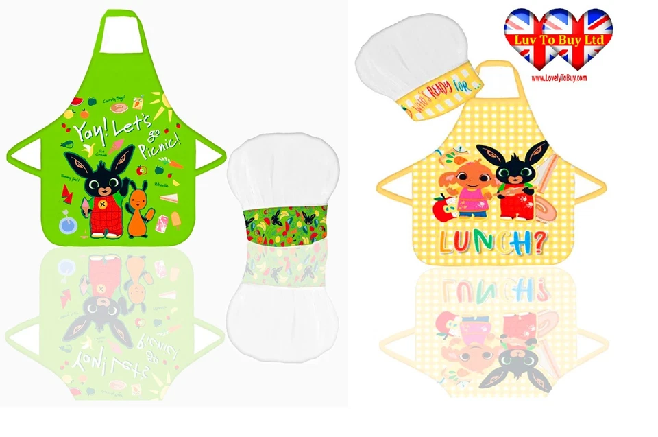 Kinder Schürze Set, Bing Hase Koch Backen Schürze Set, offiziell lizenziert - Bild 1 von 3