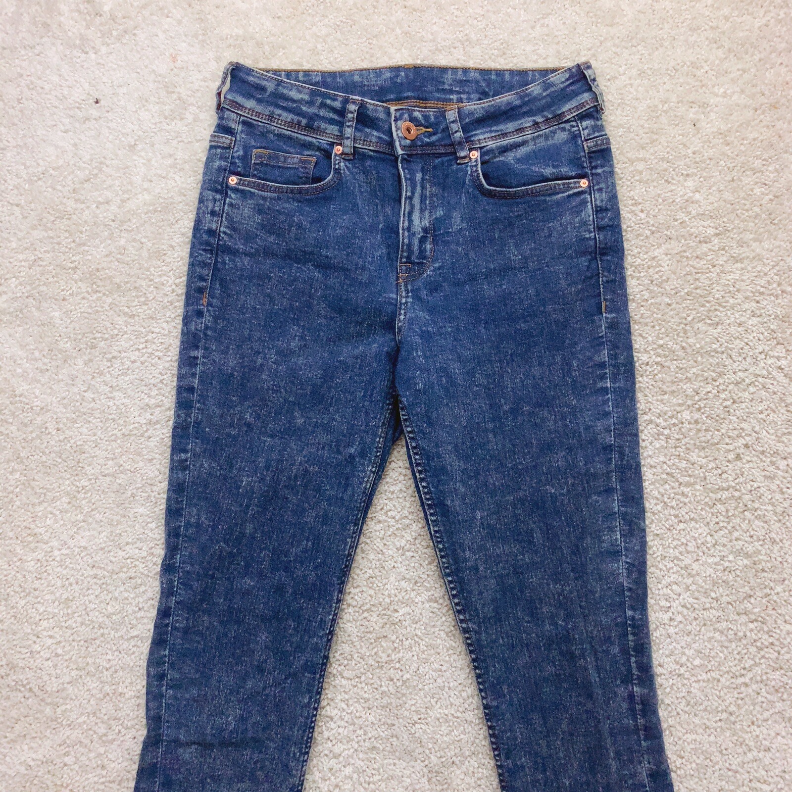 DIVIDED By H&M Blue Jean Denim Skinny Pants Size 6 thumbnail 3